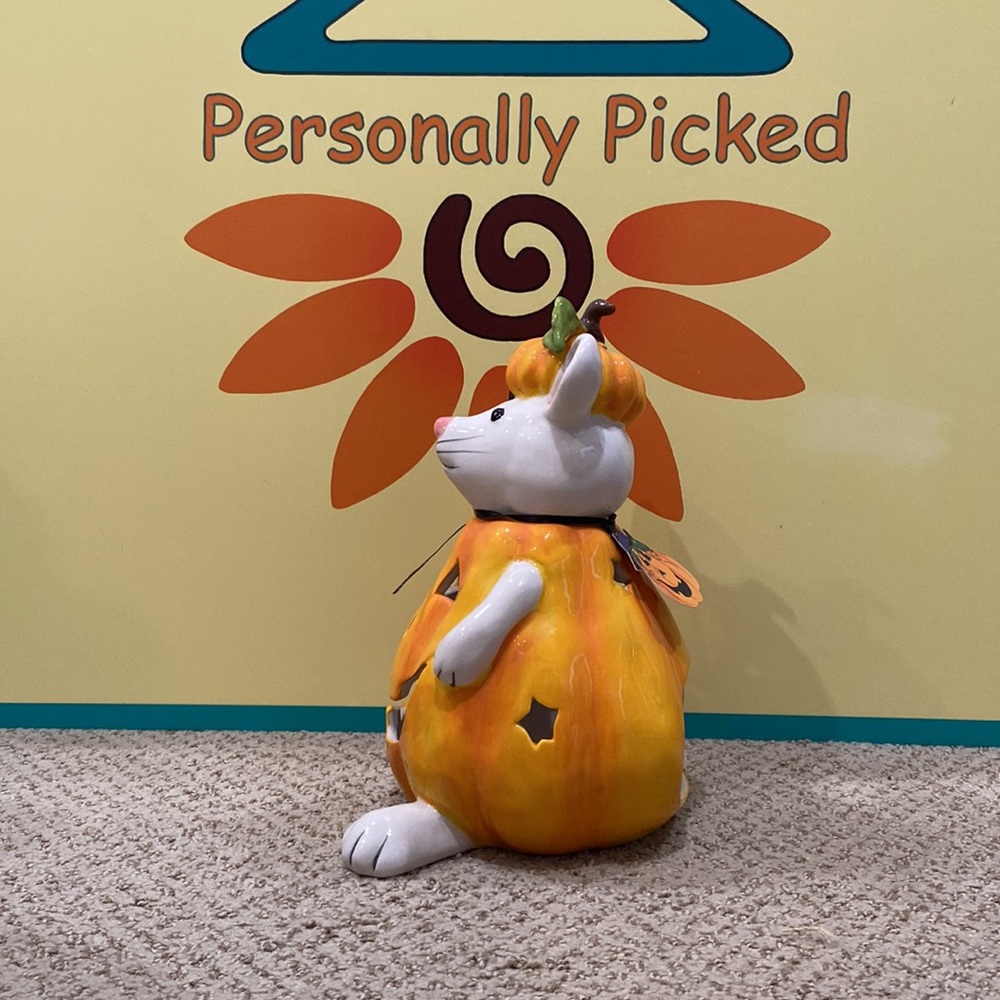 Blue Sky Clayworks “MOUSE PUMPKIN COSTUME” Tealight Holder - Picture 2 of 9